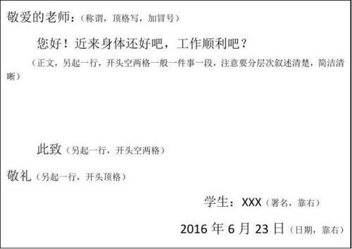 写信落款署名隔几行