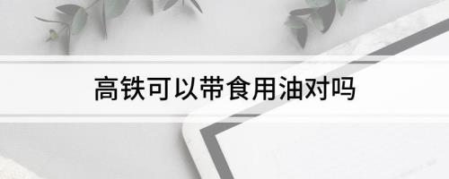 高铁能带油吗食用油