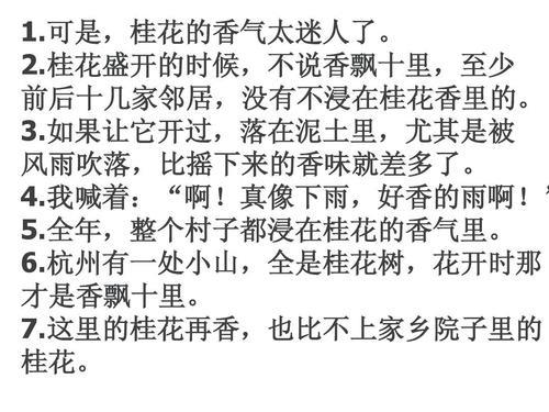 桂花阅读理解及答案五年级考试