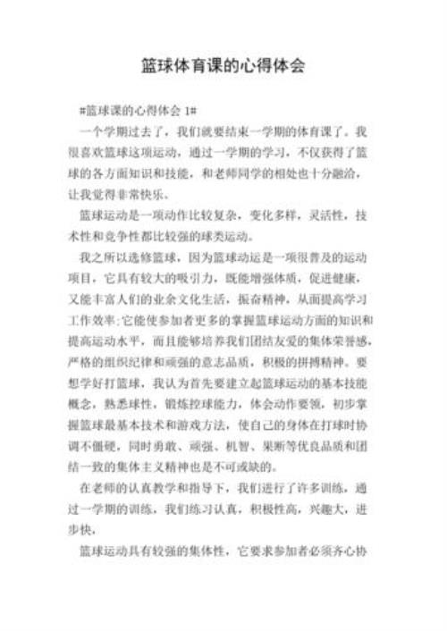 羽毛球体育课心得体会