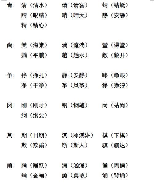月加上偏旁组成新字再组词