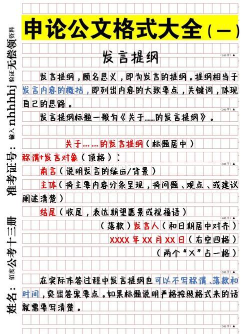 申论摘要格式
