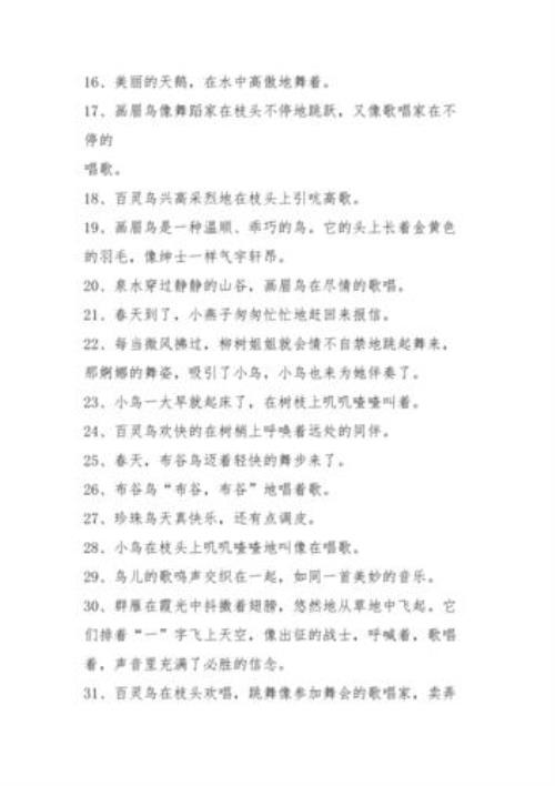 你想对小鸟和风儿说什么