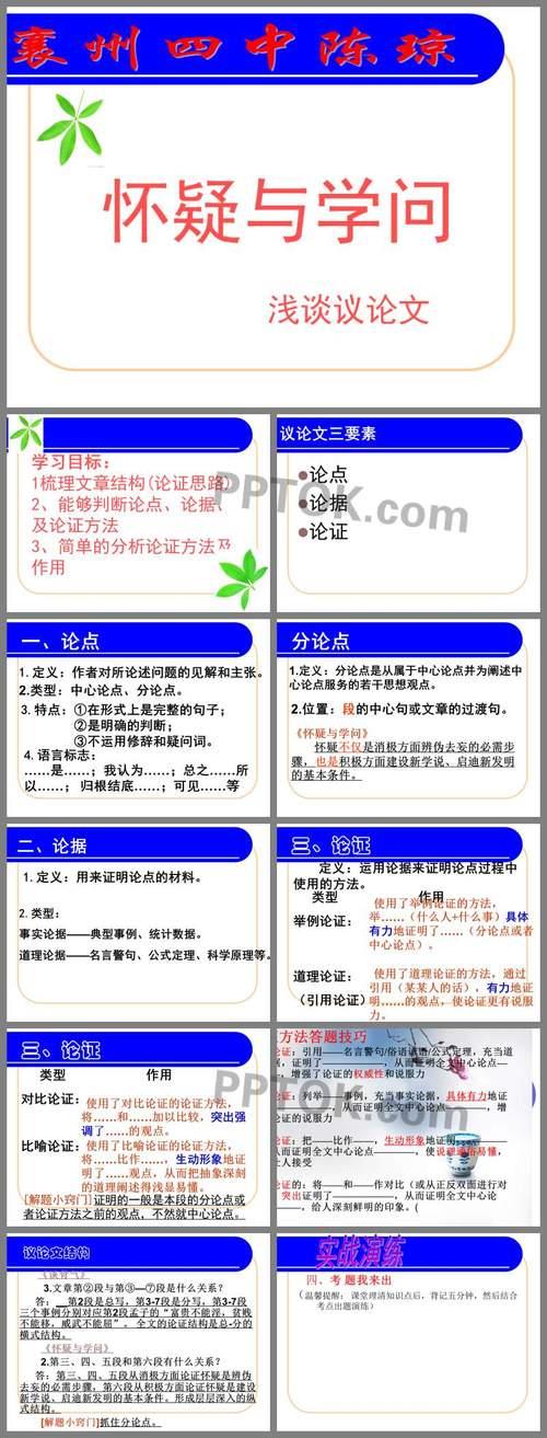 语文论证结构答题模板