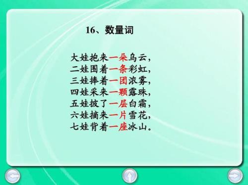 数量词后面能跟什么词