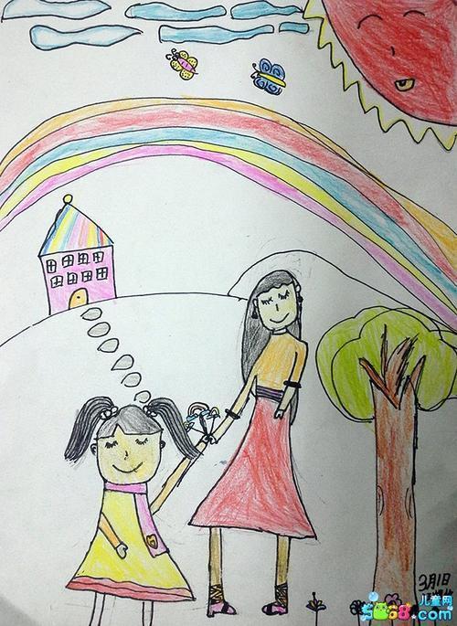 爸爸妈妈眼中的我儿童绘画