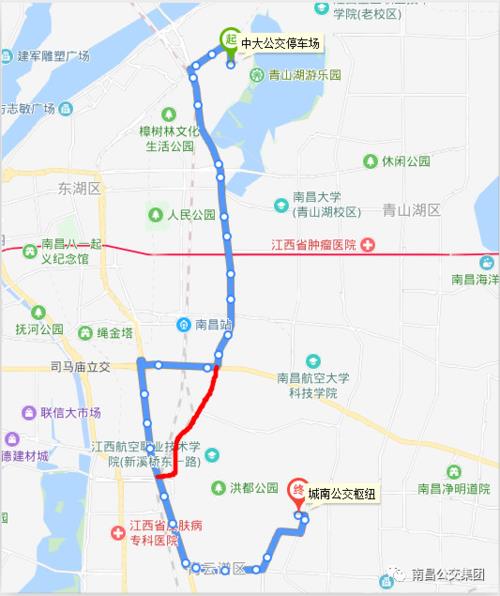 南昌汽车站到南钢座几路车