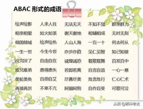 什么型什么状的成语