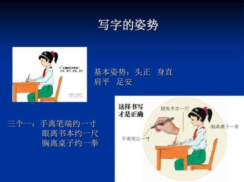 写字姿势