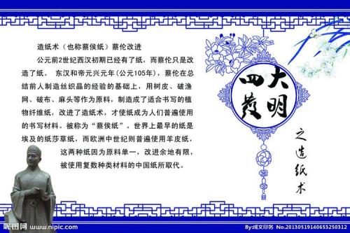 四大发明的时间及人物