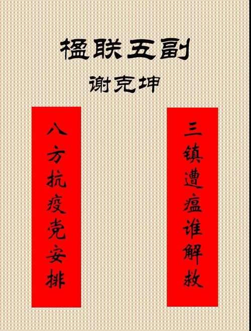 抗疫对联