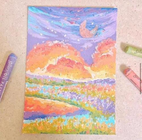 怎样画简单的画油画棒画的