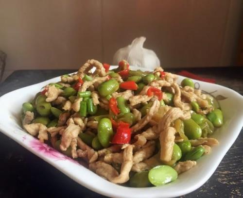 毛豆炒肉王刚家常