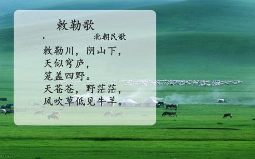 敕勒歌的后两句的意思是什么