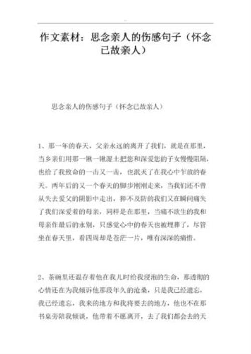 怀念逝去的句子