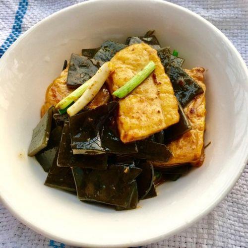 海带丝炖豆腐的做法哦