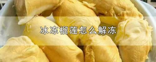 冻榴莲怎么解冻才好吃