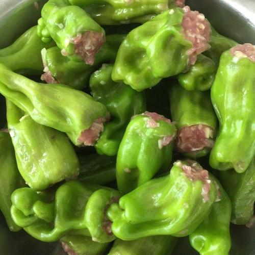辣椒灌肉馅怎么做