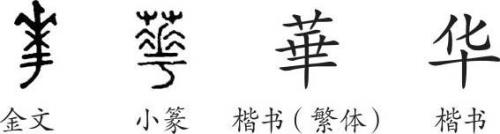 华字隶书繁体字怎么写