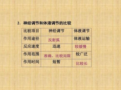 神经调节和体液调节有什么区别