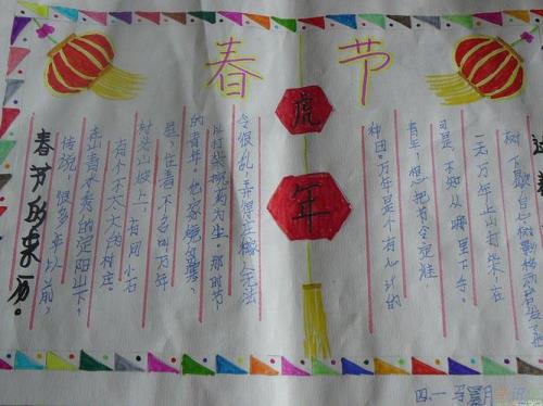 春节手抄报文字内容