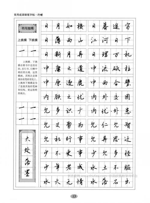 学习硬笔行书，谁的字帖好