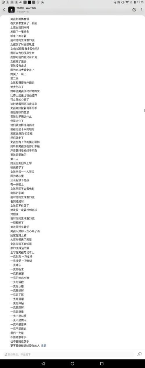 我对你的爱净重21克，是什么意思