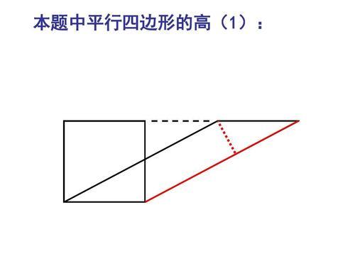 平行四边形边长等于它的高吗