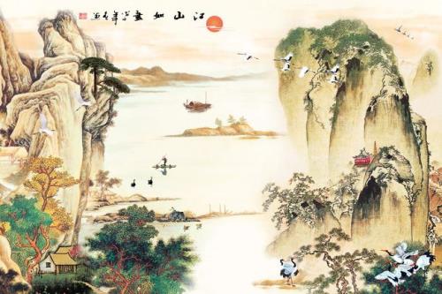 描写江山如画的诗句