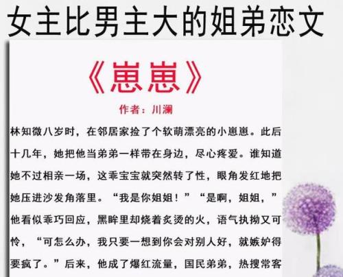 推荐几本姐弟恋的言情小说