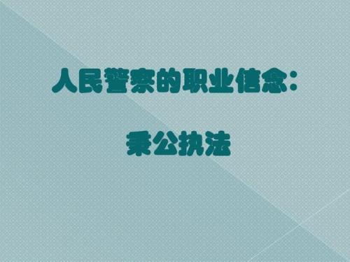 秉公执法的解释