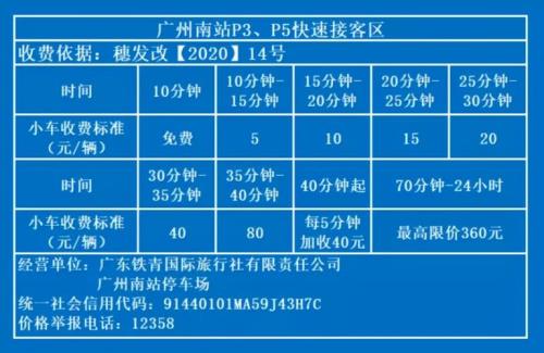 枣庄高铁站停车费标准