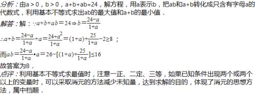 ab的最大值最小值公式