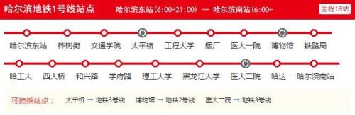 哈尔滨地铁营运时间是几点