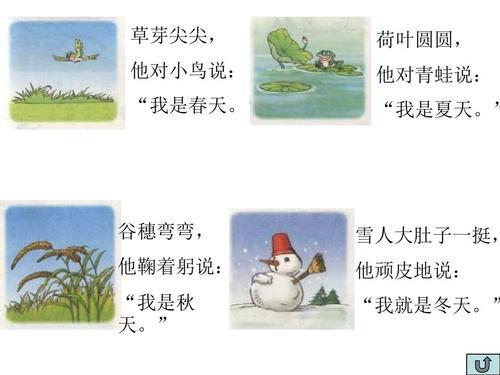 一年级课文四季提出两个问题