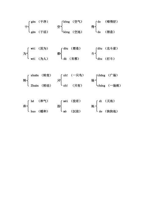 音组词一年级上册