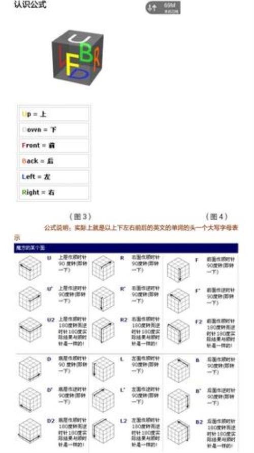 4阶魔方口诀七步，还原公式