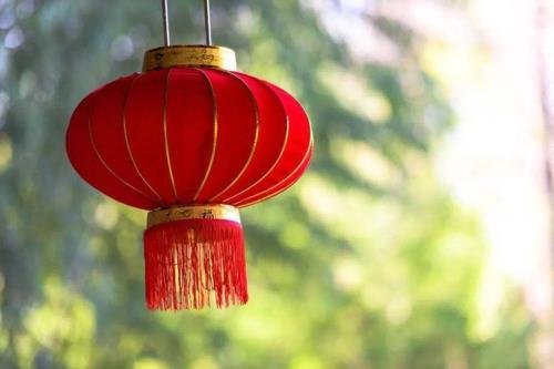 挂灯笼迎春节古诗