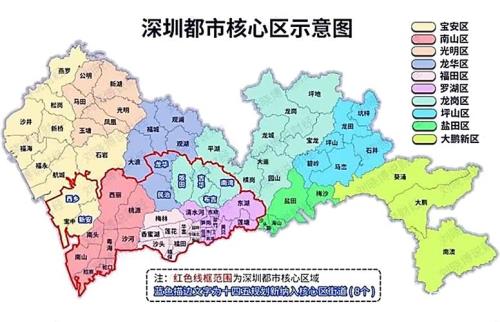 深圳核心区包括哪几个区