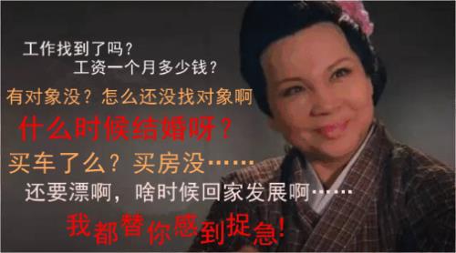 回家亲戚必问十大金句
