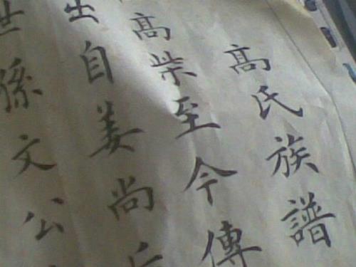 高家家谱辈分排名图表