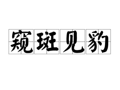 管中窥豹可见一斑，到底什么意思