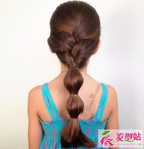 幼儿辫子简单编发