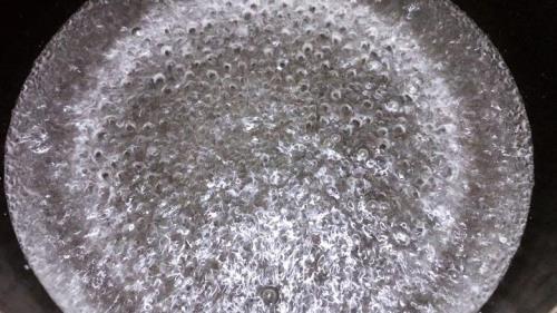 锅中水烧干了有一层白色的粉末