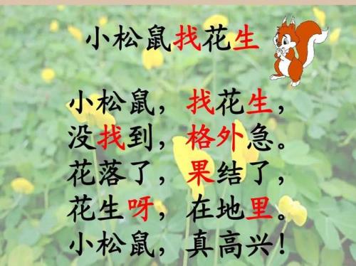 小松鼠找花生自然段怎么标