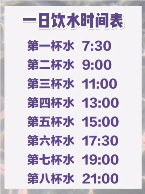 健康喝水时间表