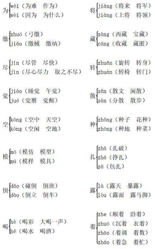 系的多音词