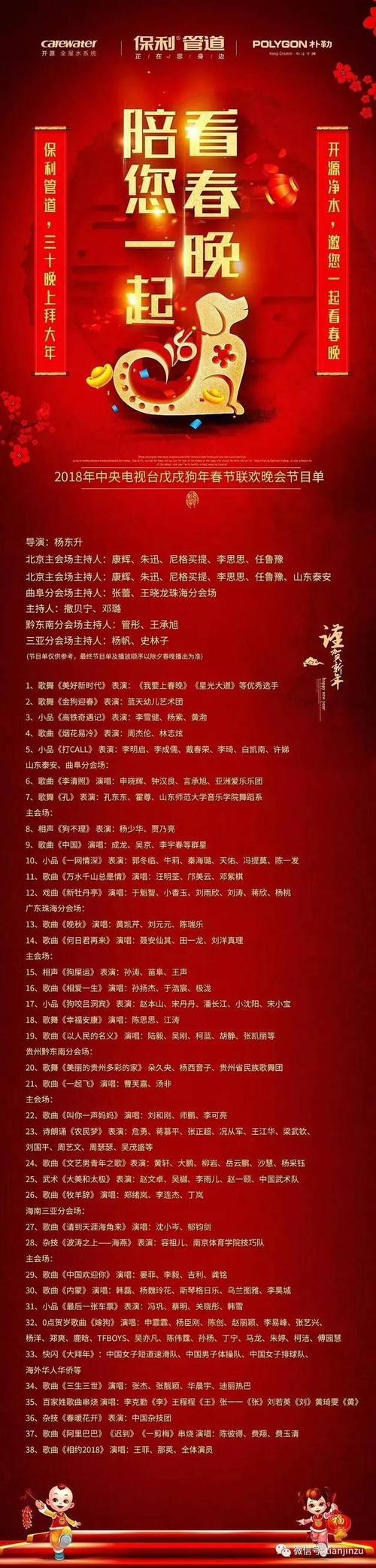 春晚节目的先后顺序