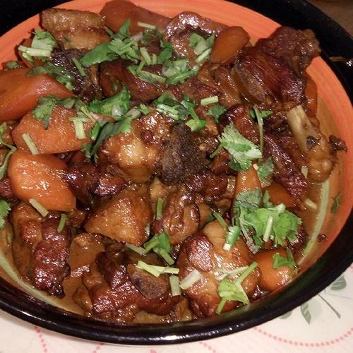 正宗羊肉胡萝卜扣碗的做法