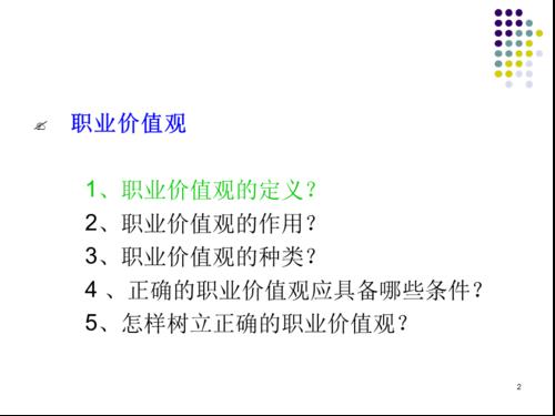 职业价值观名词解释